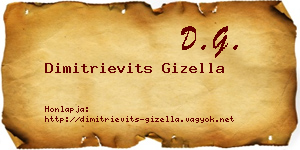 Dimitrievits Gizella névjegykártya