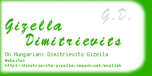 gizella dimitrievits business card